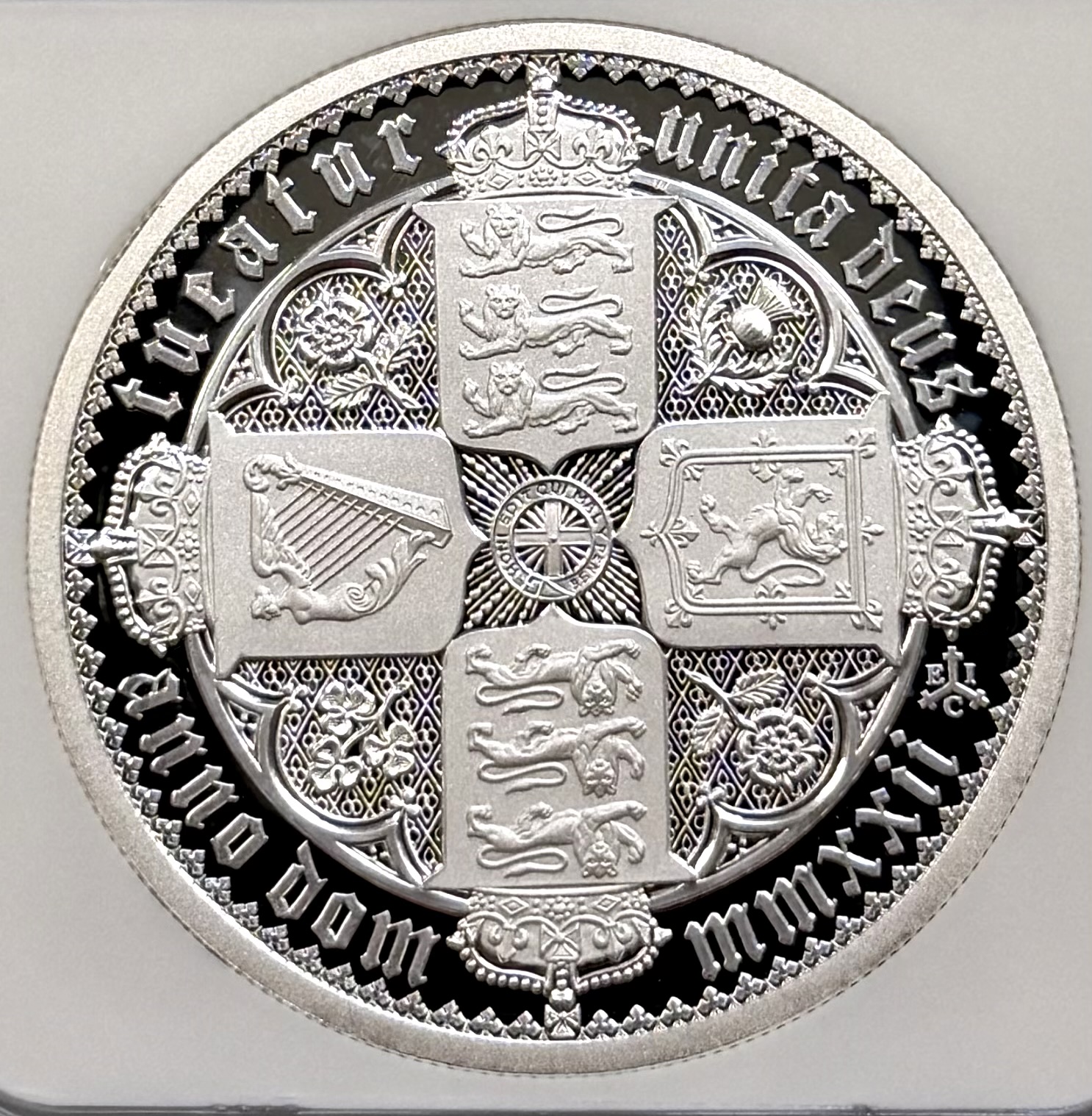 2022 St Helena Gothic Crown coin obverse PF70 Ultra Cameo