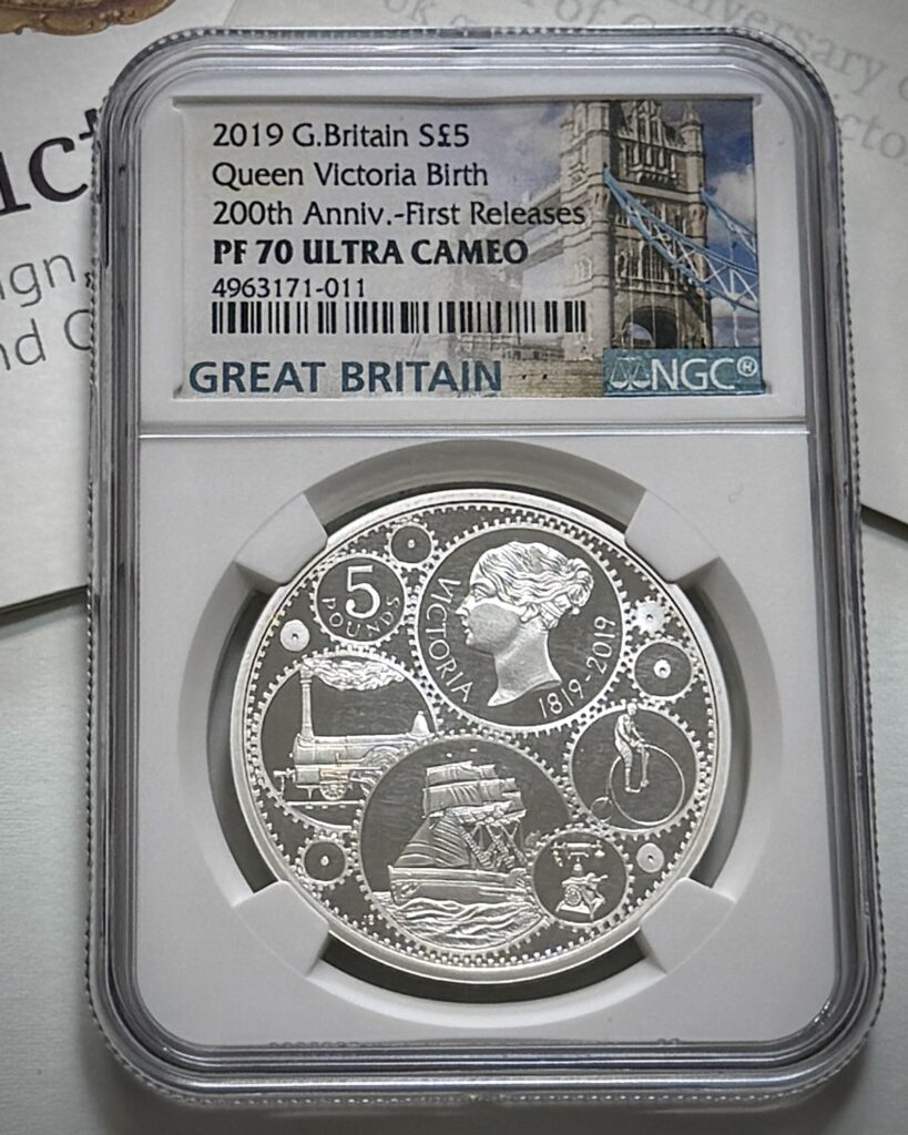 2019 Great Britain Queen Victoria 200th Anniversary £5 PF70 Ultra Cameo Obverse