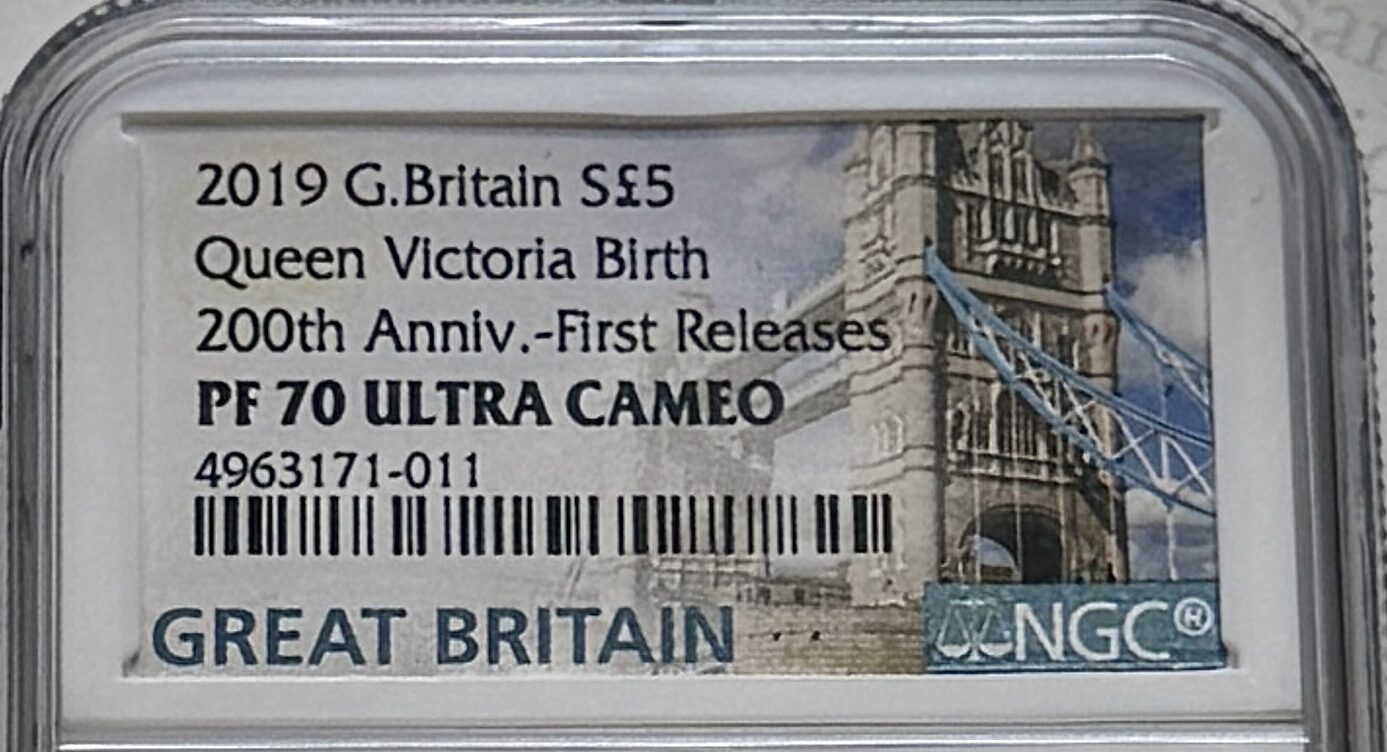 Certified proof coin holder showing a PF70 grade label.